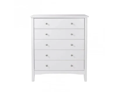 Core Como White 5 Drawer Chest of Drawers Core Como White 5 Drawer Chest of Drawers