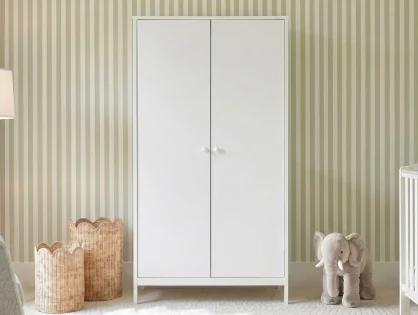Bebe & Beyond Dreamer White 2 Door Double Wardrobe Bebe & Beyond Dreamer White 2 Door Double Wardrobe