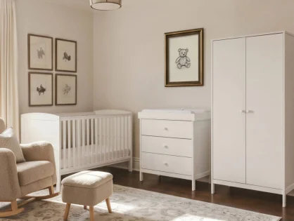 Bebe & Beyond Dreamer White 3 Piece Cot Bed Set Bebe & Beyond Dreamer White 3 Piece Cot Bed Set