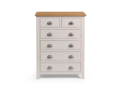 Julian Bowen Richmond Grey and Oak 4+2 Chest of Drawers (Assembled) Julian Bowen Richmond Grey and Oak 4+2 Chest of Drawers (Assembled)