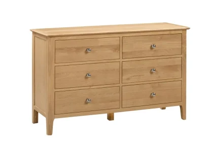 Julian Bowen Cotswold Oak 3+3 Drawer Chest of Drawers