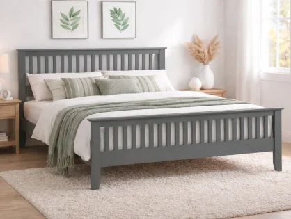 Time Living Turin Grey Wooden Bed Frame