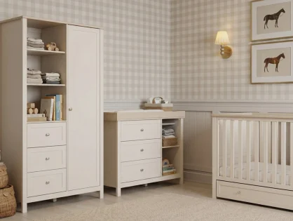 Bebe & Beyond Wanderer Cashmere & Oak 3 Piece Cot Bed Set Bebe & Beyond Wanderer Cashmere & Oak 3 Piece Cot Bed Set