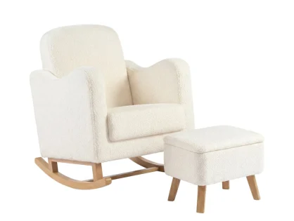 Bebe & Beyond Soother Boucle Off-White Nursing Chair & Chair
