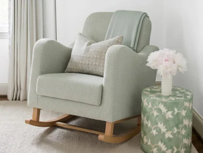 Bebe & Beyond Soother Boucle Sage Nursing Chair