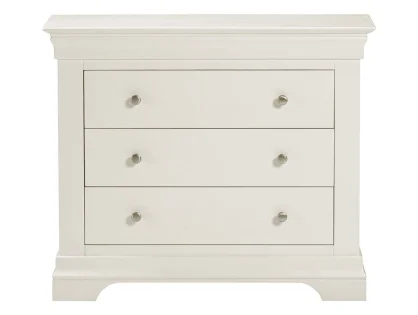 Seconique Bordeaux Ivory Wooden 3 Drawer Chest of Drawers