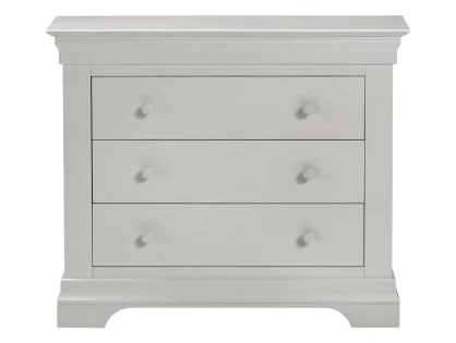 Seconique Bordeaux Pebble Grey Wooden 3 Drawer Chest of Drawers