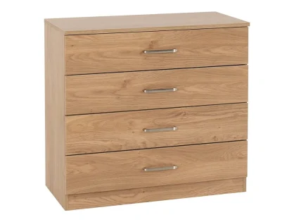 Seconique Dakota Oak Wooden 4 Drawer Chest of Drawers