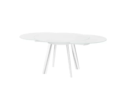 Torelli Omega White Glass 166cm Extendable Dining Table Torelli Omega White Glass 166cm Extendable Dining Table