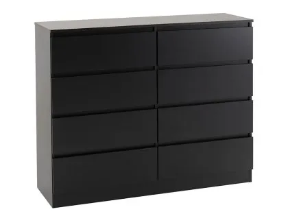 Clearance - Seconique Malvern Black 4+4 Drawer Chest of Drawers Clearance - Seconique Malvern Black 4+4 Drawer Chest of Drawers