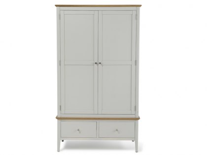 Archers Cotswold Grey and Oak 2 Door 2 Drawer Double Wardrobe (Part Assembled)