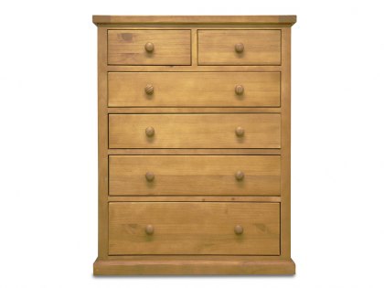 Archers Langdale 2 Over 4 Pine Wooden Chest of Drawers (Assembled)