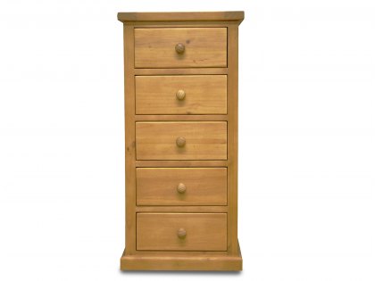 Archers Langdale 5 Drawer Tall Narrow Pine Wooden Chest of Drawers (Assembled)