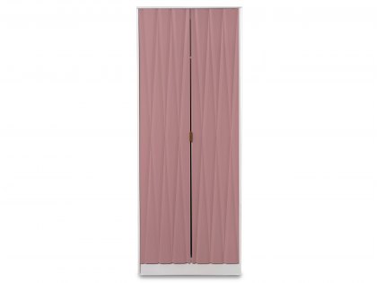 ASC 2ft6 Diana Kobe Pink and White 2 Door Double Wardrobe (Assembled)