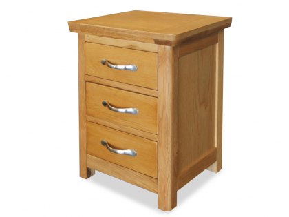 ASC Austin 3 Drawer Oak Wooden Small Bedside Cabinet (Assembled)