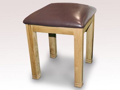 ASC Balmoral Oak Wooden Dressing Table Stool (Assembled)