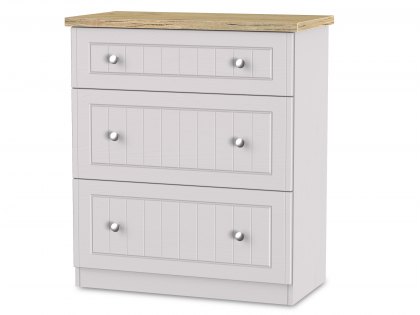 Welcome Vienna 3 Drawer Deep Low Chest of Drawers (Assembled)