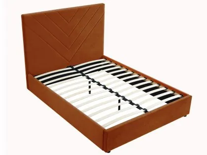 LPD Islington 5ft King Size Orange Fabric Bed Frame