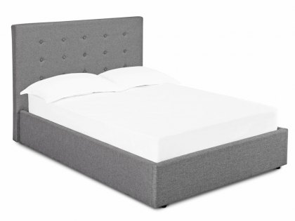 LPD Lucca 4ft6 Double Grey Upholstered Fabric Bed Frame