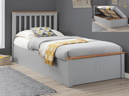 Bedmaster Francis 3ft Single Grey Wooden Ottoman Bed Frame