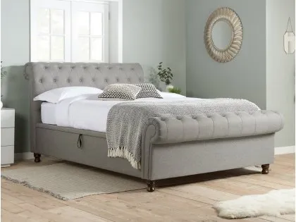 Birlea Castello 4ft6 Double Grey Fabric Ottoman Bed Frame