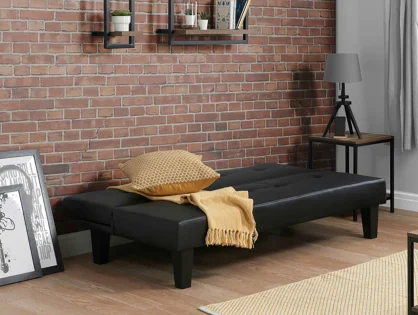 Birlea Franklin Black Faux Leather Sofa Bed