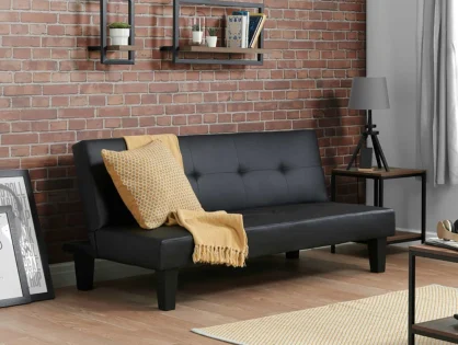 Birlea Franklin Black Faux Leather Sofa Bed