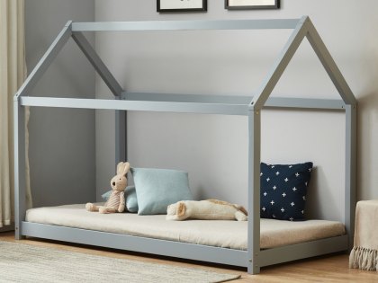 Birlea House Bed 3ft Single Grey Wooden Bed Frame