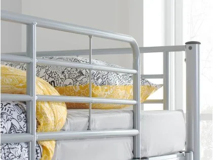 Birlea Nexus 3ft plus 4ft6 Silver Metal Triple Bunk Bed Frame