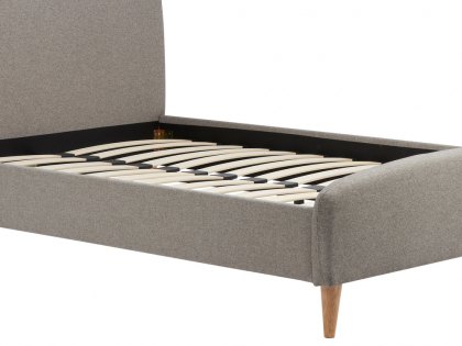 Double Bed Frames Next Day Archers, Seconique Amelia 4ft6 Double Grey Upholstered Fabric Bed Frame