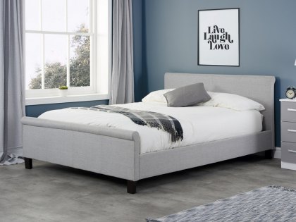Birlea Stratus 4ft Small Double Grey Upholstered Fabric Bed Frame