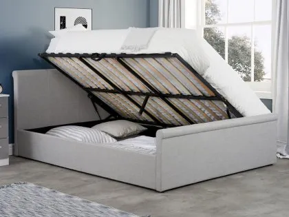 Birlea Stratus 4ft Small Double Grey Fabric Ottoman Bed Frame