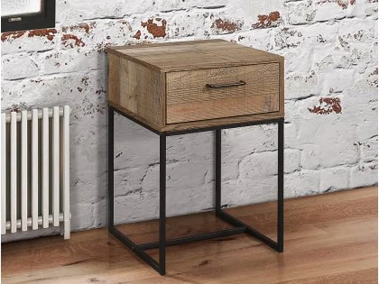 Birlea Urban Rustic 1 Drawer Small Narrow Bedside Table