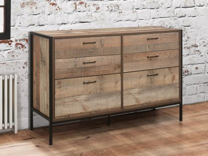 Birlea Urban Rustic 6 Drawer Chest of Drawers (Flat Packed)