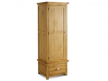 Birlea Woburn 1 Door 1 Drawer Oak Wooden Single Wardrobe (Flat Packed)
