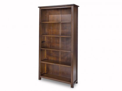 Core Boston Dark Antique Pine Wooden Tall Bookcase (Flat Packed)
