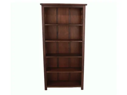 Core Boston Dark Antique Pine Wooden Tall Bookcase