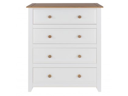 Core Capri  White 4 Drawer Chest of Drawers (Flat Packed)