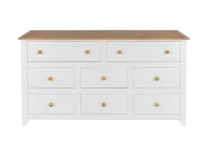 Core Capri  White 6+2 Drawer Large Chest of Drawers