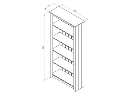 Core Capri White Tall Bookcase