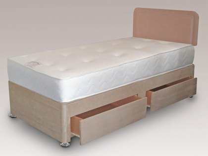 Deluxe Memory Elite Pocket 1000 2ft6 Small Single Mattress with Divan Base