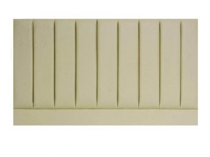 Designer Pluto 2ft6 Small Single Cream Faux Leather Upholstered Fabric Headboard
