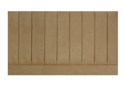 Designer Pluto 2ft6 Small Single Tan Faux Suede Upholstered Fabric Headboard