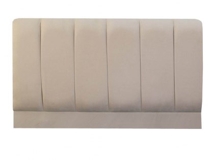 Designer Pluto 3ft Single Cream Faux Suede Upholstered Fabric Headboard