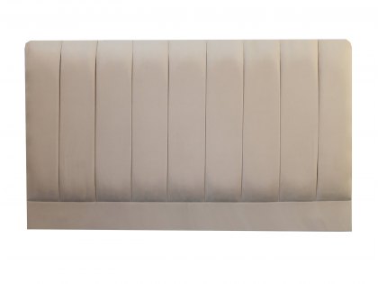 Designer Pluto 4ft Small Double Cream Faux Suede Upholstered Fabric Headboard