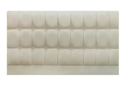 Designer Saturn Cream Faux Suede Fabric Headboard