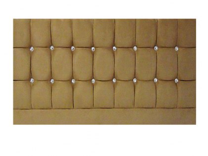 Designer Saturn Bling 5ft King Size Tan Faux Suede Upholstered Fabric Headboard
