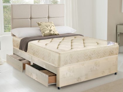 Dura York Damask 4ft Small Double Divan Bed