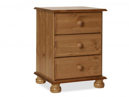Furniture To Go Copenhagen 3 Drawer Pine Wooden Bedside Cabinet (Flat Packed)