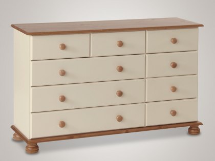 Furniture To Go Copenhagen Cream and Pine 2+3+4 Chest of Drawers (Flat Packed)